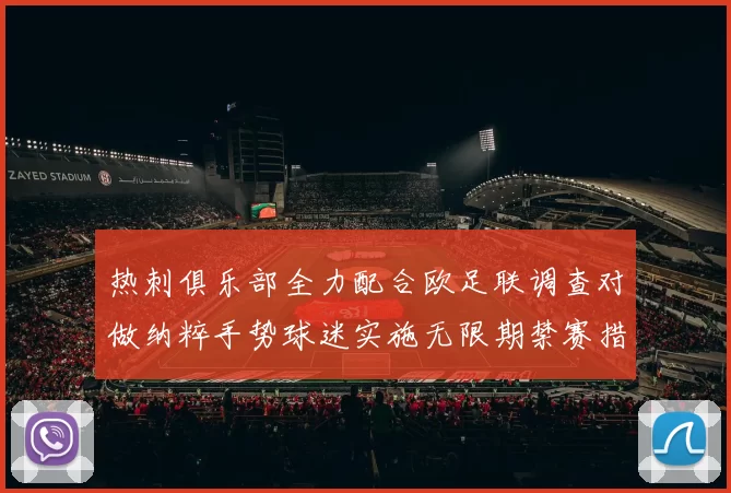 热刺俱乐部全力配合欧足联调查对做纳粹手势球迷实施无限期禁赛措施